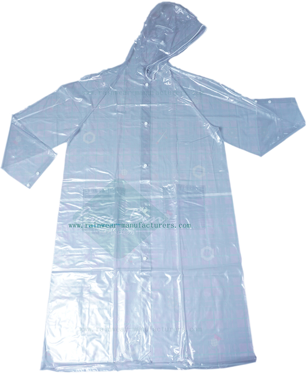 Quality clear plastic raincoat wholesale-clear plastic rain mac supplier